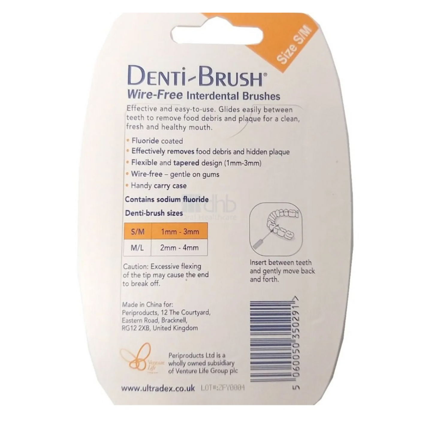 Denti-Brush Wire-Free Interdental Brush- 30 Brushes Per Pack
