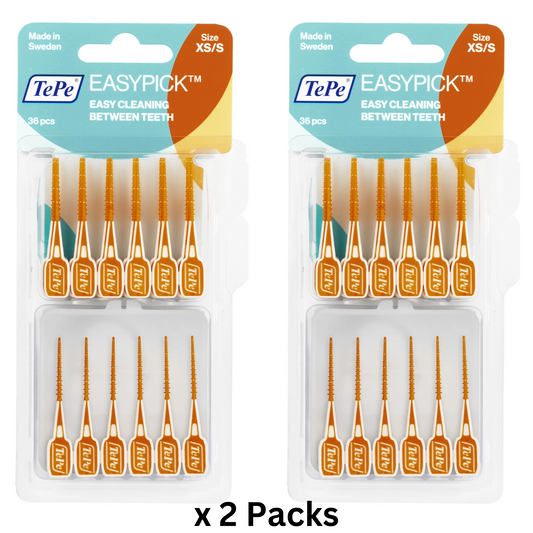 TePe EasyPick XS/S 36's - Tooth Picks X 2 Packs ORANGE