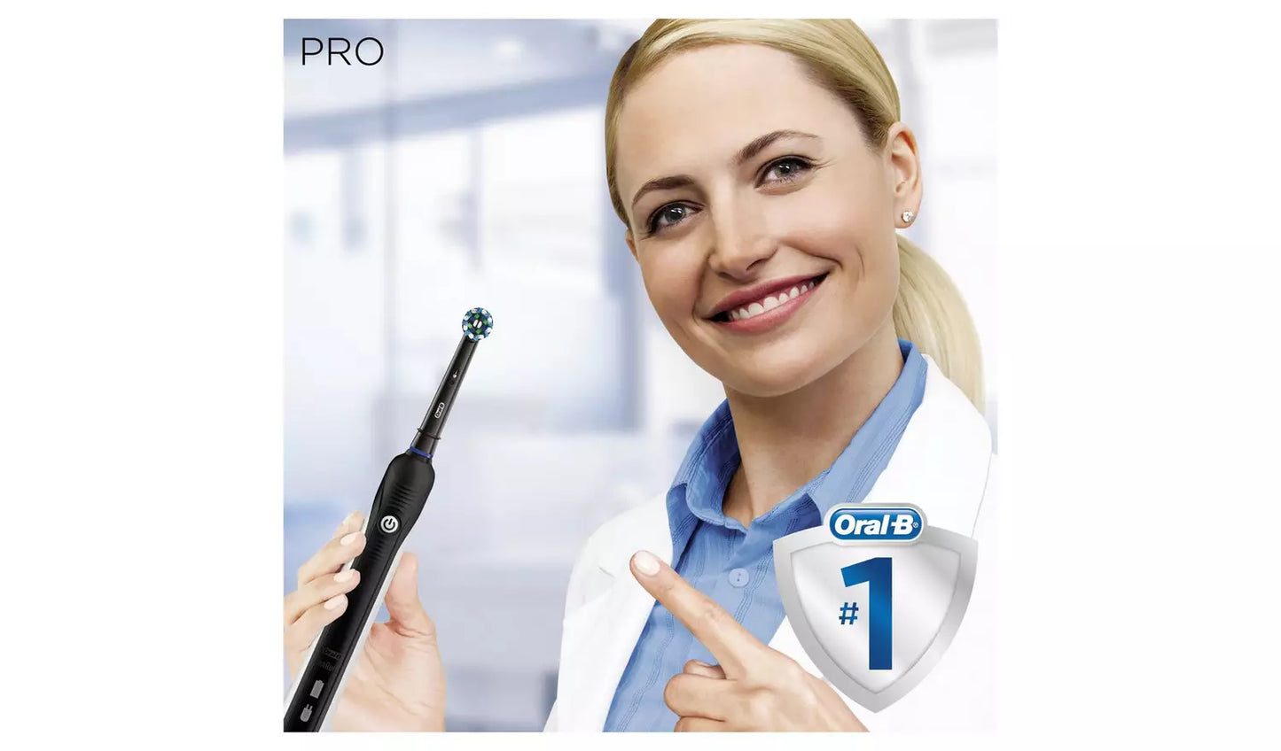 Oral-B Pro1 650 Rechargeable Electric Toothbrush Cross action