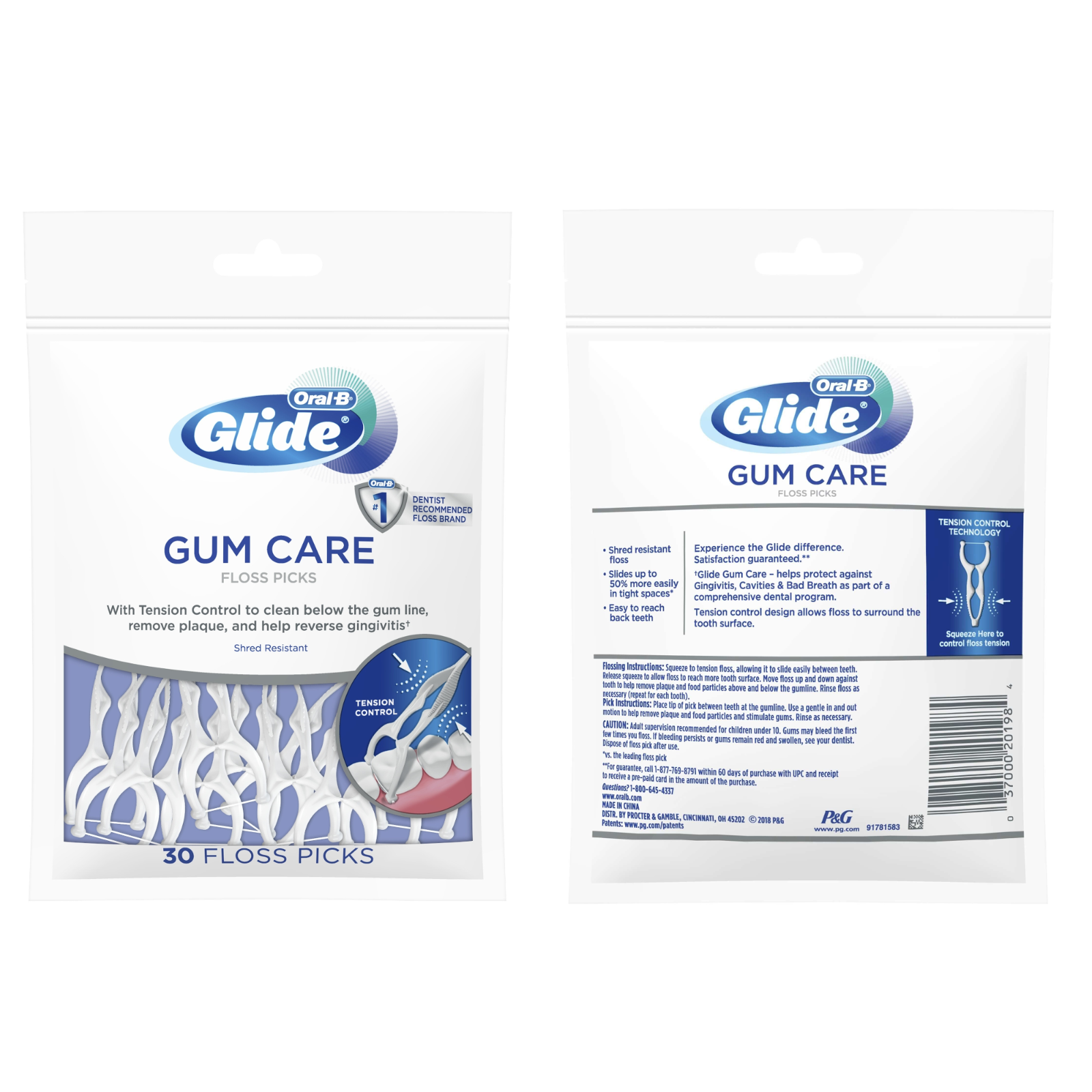Oral B Glide Floss Picks Pack of 30 x 2 Packs dentalpick