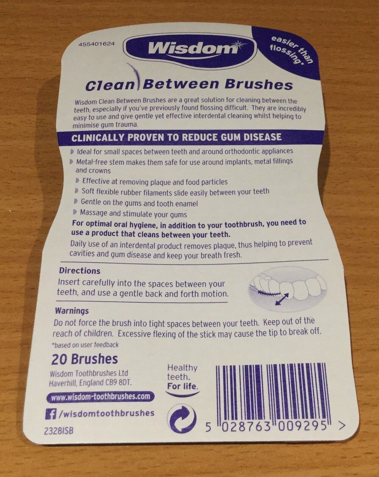 Stocking Filler 6 Packs - Wisdom Clean Between 20 Interdental Brushes