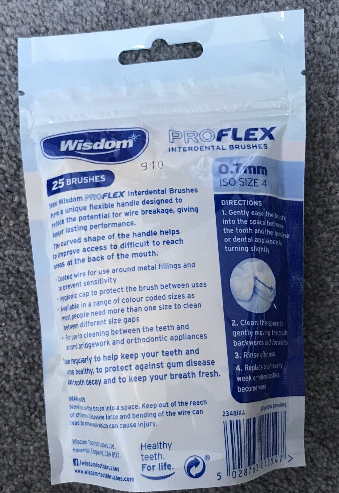 WISDOM PROFLEX SIZE 4 0.7mm Yellow Interdental Brushes 25 Per Pack X 1 Pack