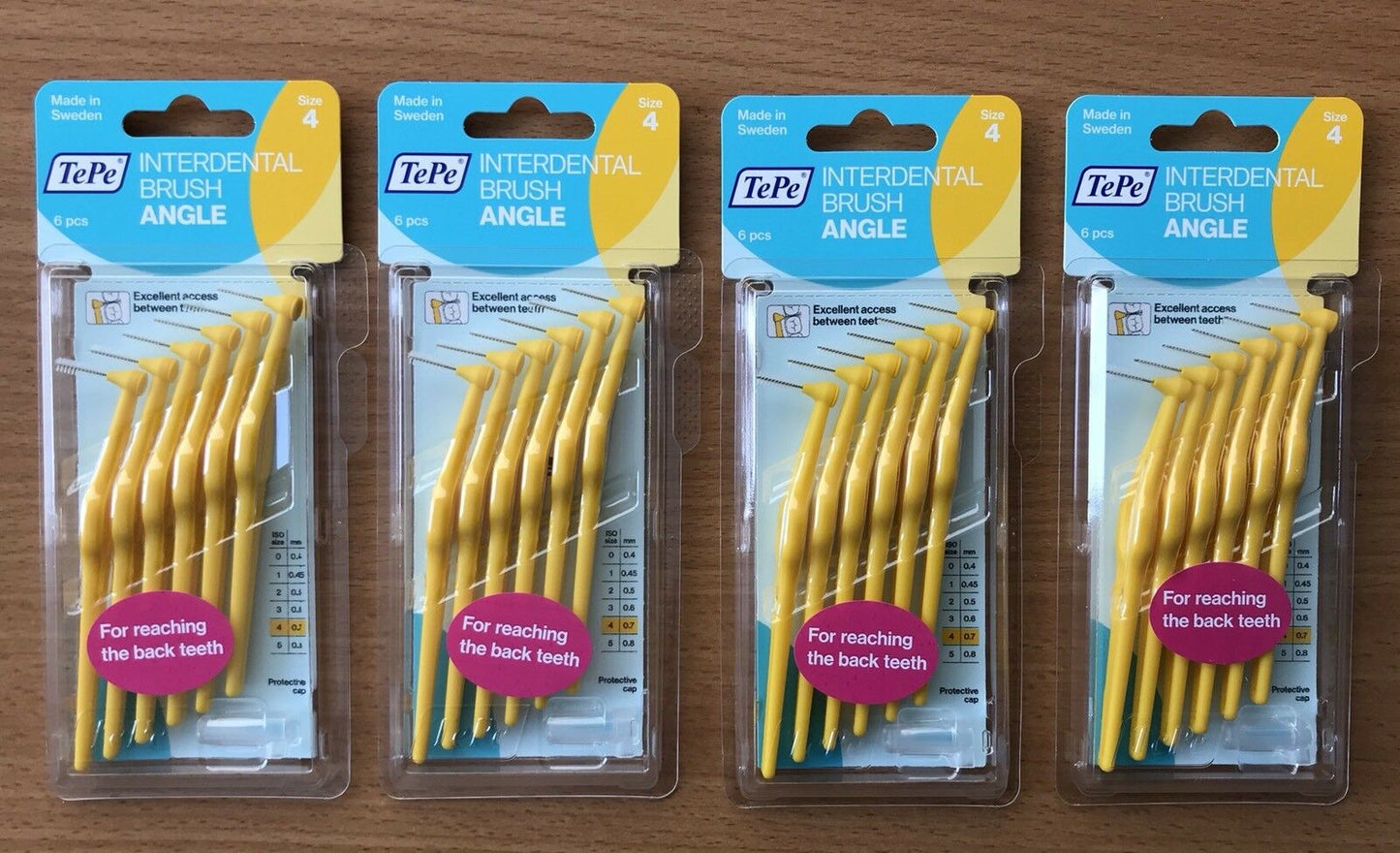 Tepe Interdental Angle Brush Yellow Size 4 x 4 Packs