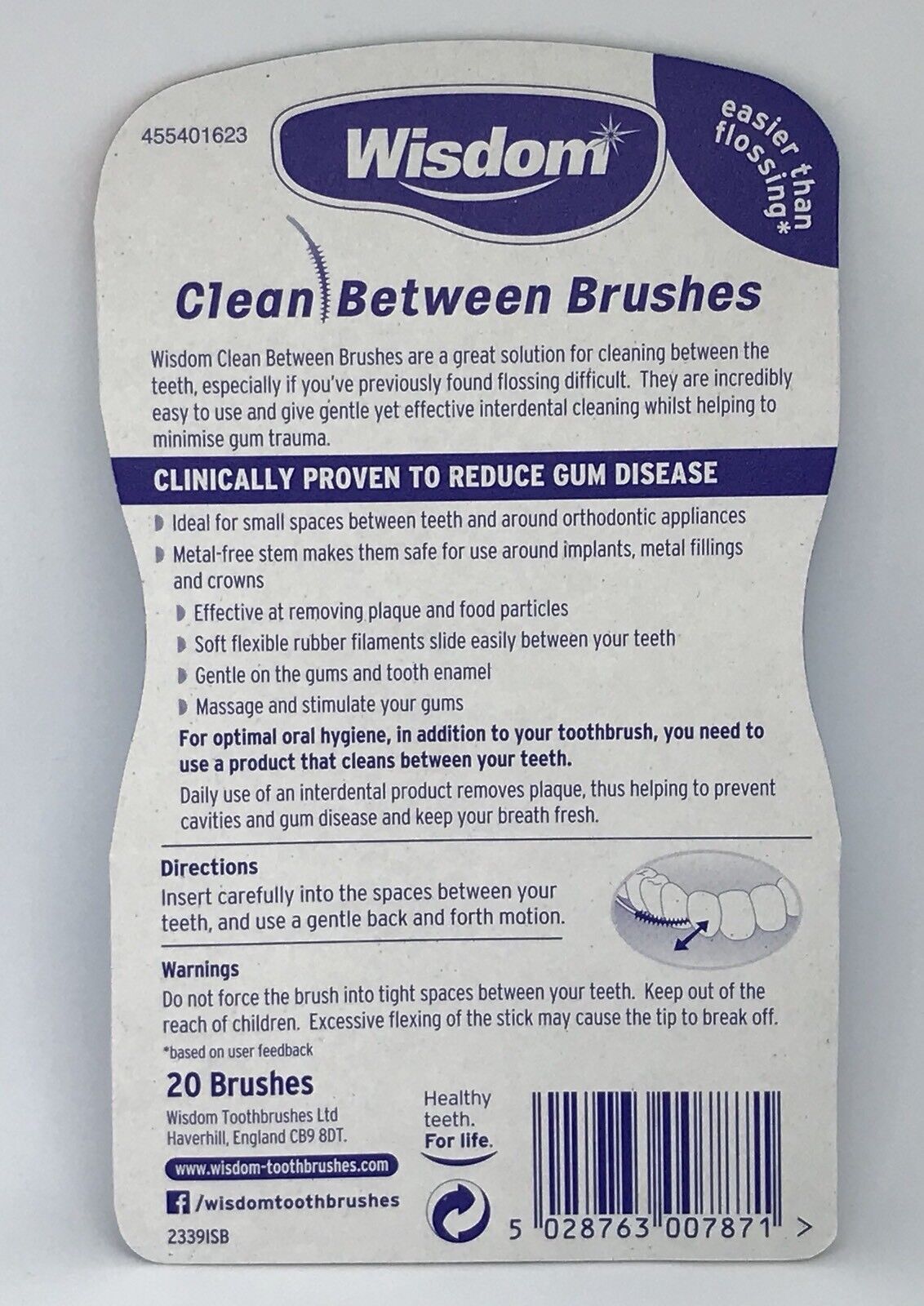 6 Packs of LARGE, MEDIUM & FINE Wisdom Clean Between 20 Interdental Brushes