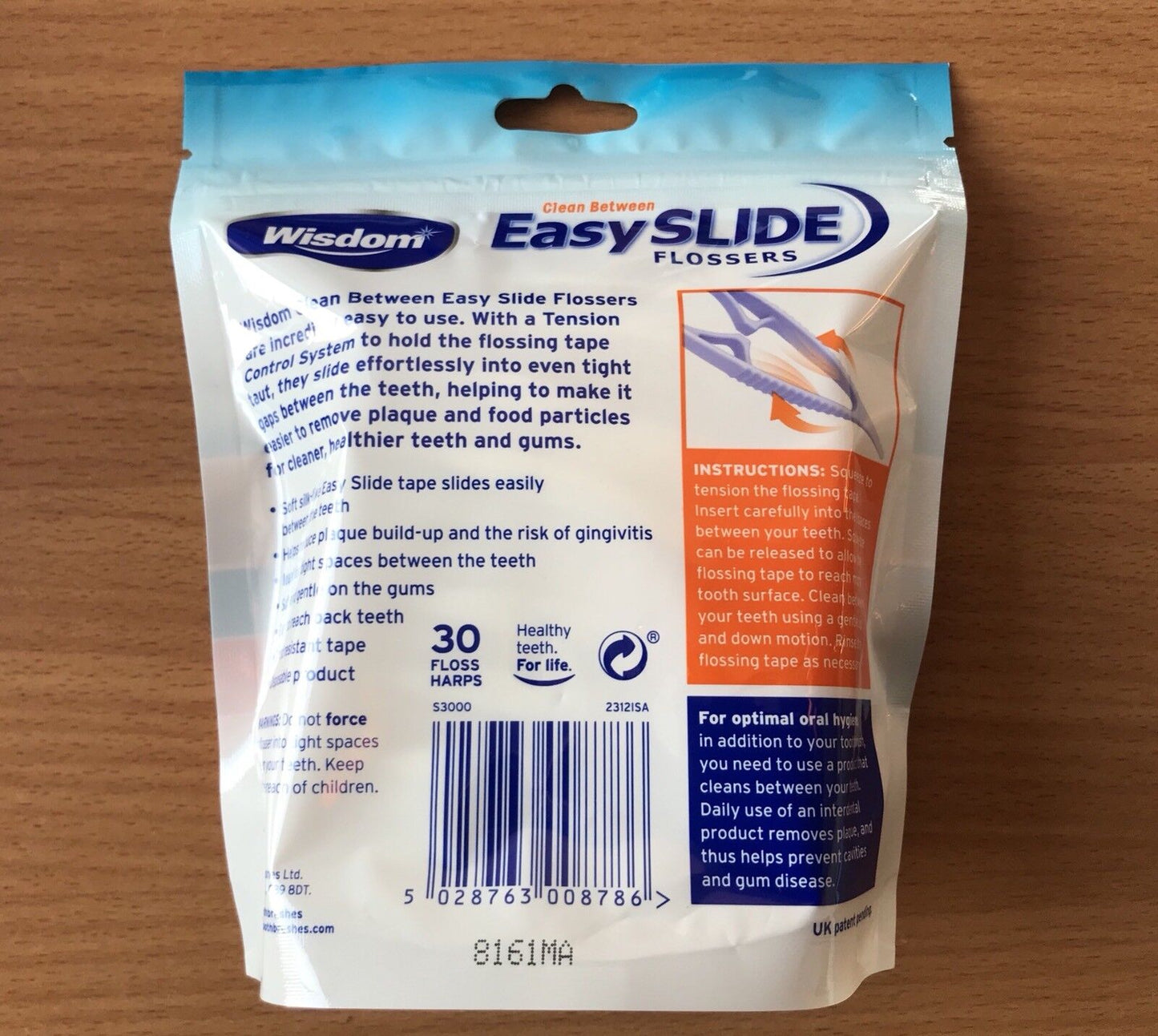 Wisdom Easy Slide Flossers 30 Flossers Per Pack x 10 Packs