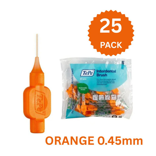 Tepe Interdental Brushes ORANGE Size 1  x 1 Pack of 25