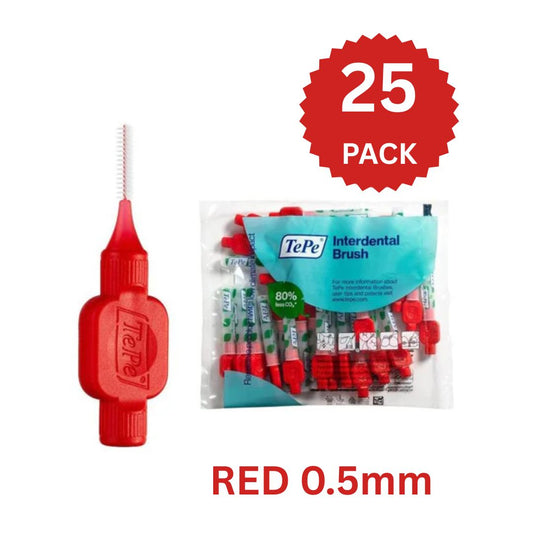 Tepe Interdental Brushes RED Size 2  x 1 Pack of 25