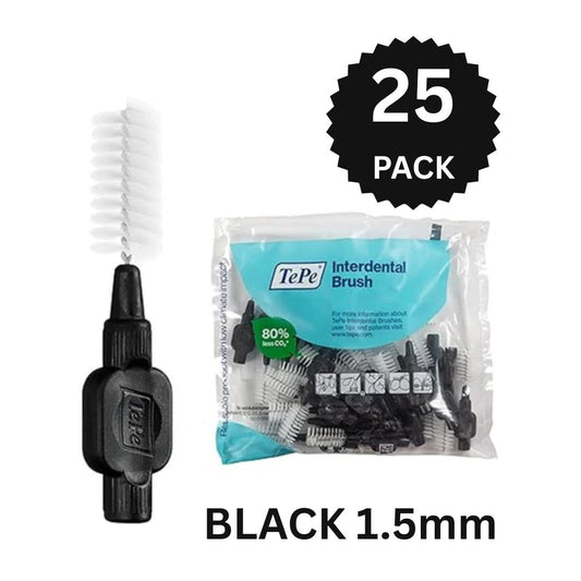 TePe Interdental Brush Black  Size 1.50mm 25 pack
