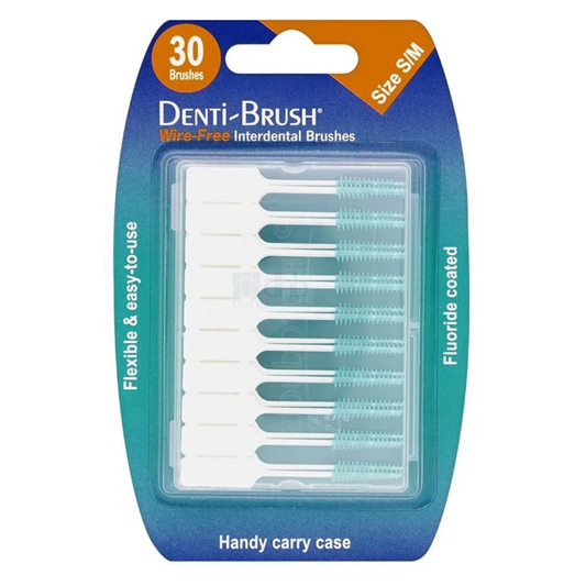 Denti-Brush Wire-Free Interdental Brush- 30 Brushes Per Pack