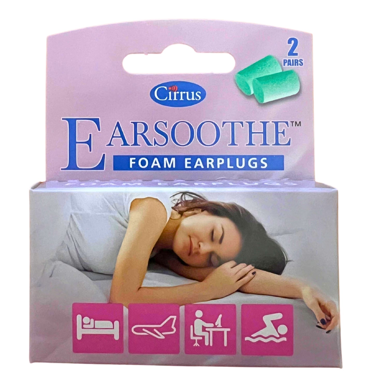 Earsoothe Foam Earplugs 10 packs of 2 pairs and carry case (20 pairs in total)