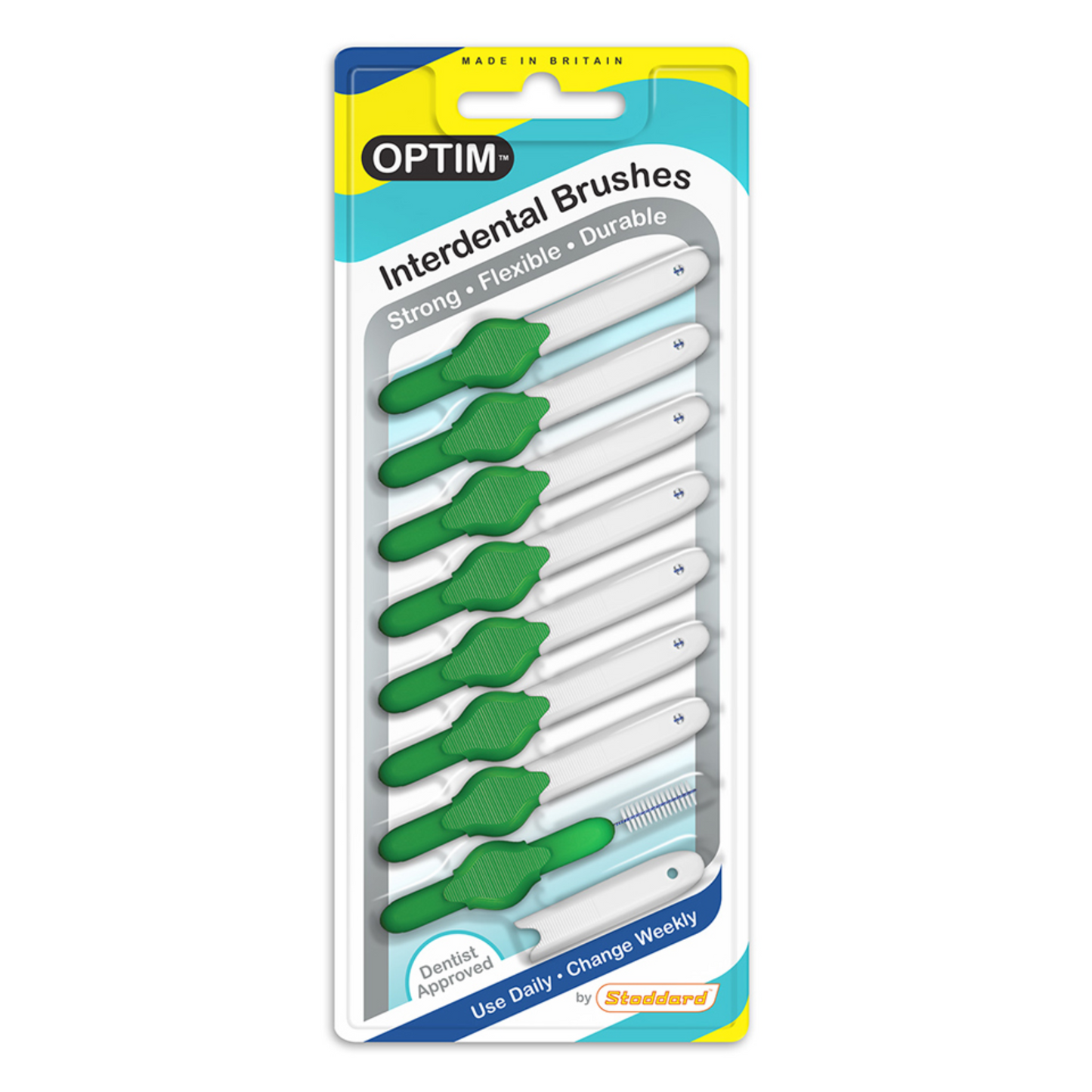 Stoddard Icon Optim Interdentals 8's - 1 Packs of 8 Interdental Brushes Size 5 Green