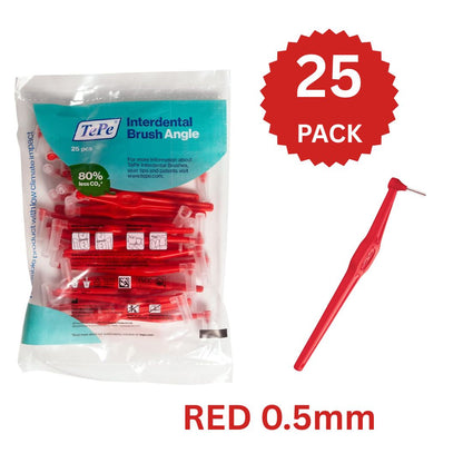 TePe Angle Red Size 2 - 0.5mm Interdental Brush - 1 Pack of 25 Brushes
