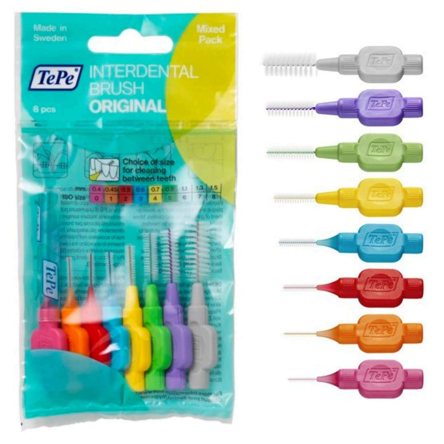 Tepe Interdental Brushes MIXED Sizes 0 - 7 x 1 Pack