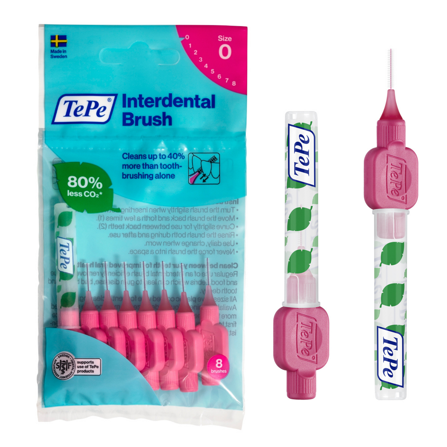 Tepe Interdental Brushes PINK Size 0  x 1 Pack