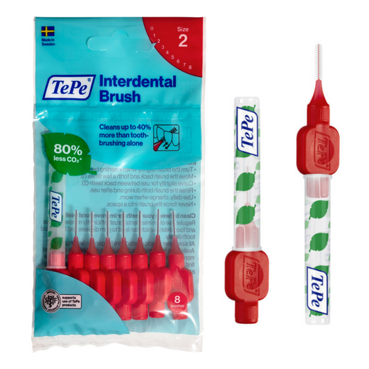 Tepe Interdental Brushes RED Size 2 x 1 Pack