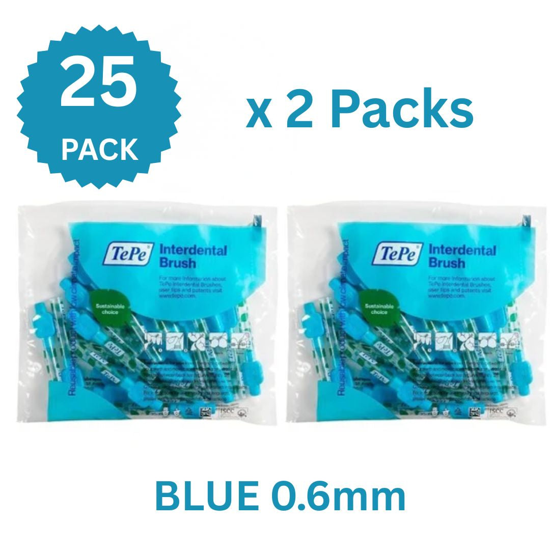 Tepe Interdental Brushes BLUE Size 3 x 2 Packs of 25