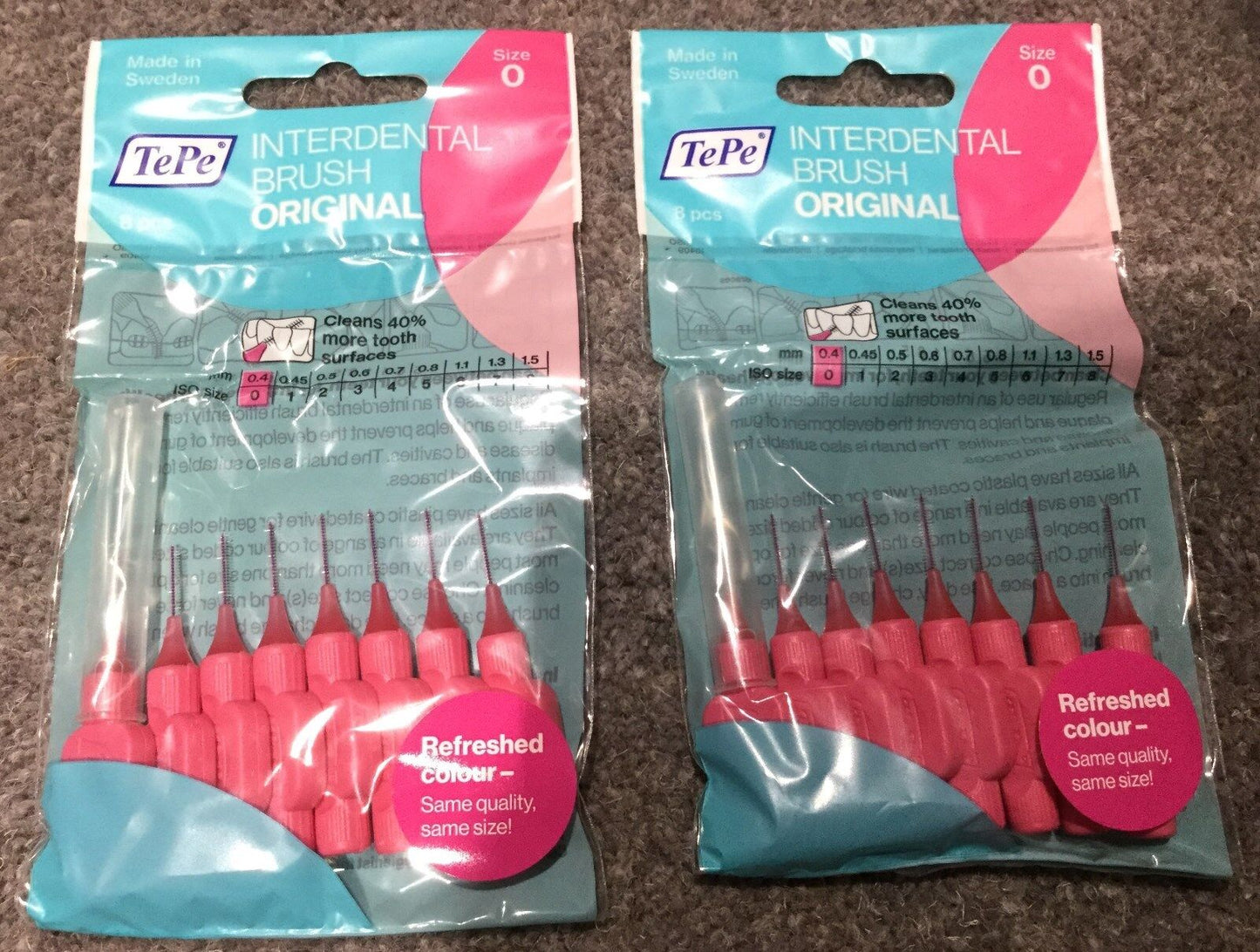 Tepe Interdental Brushes choose your size 2 packs of 8 in this sale
