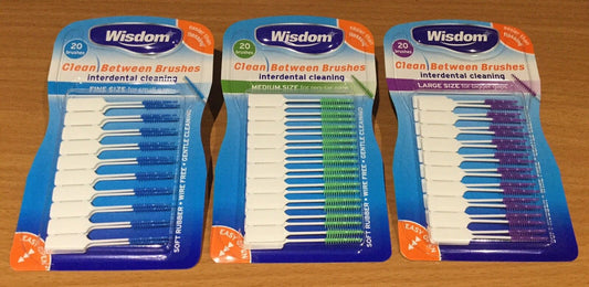 Tooth Picks 3 Packs - LARGE, MEDIUM & FINE Wisdom Interdental