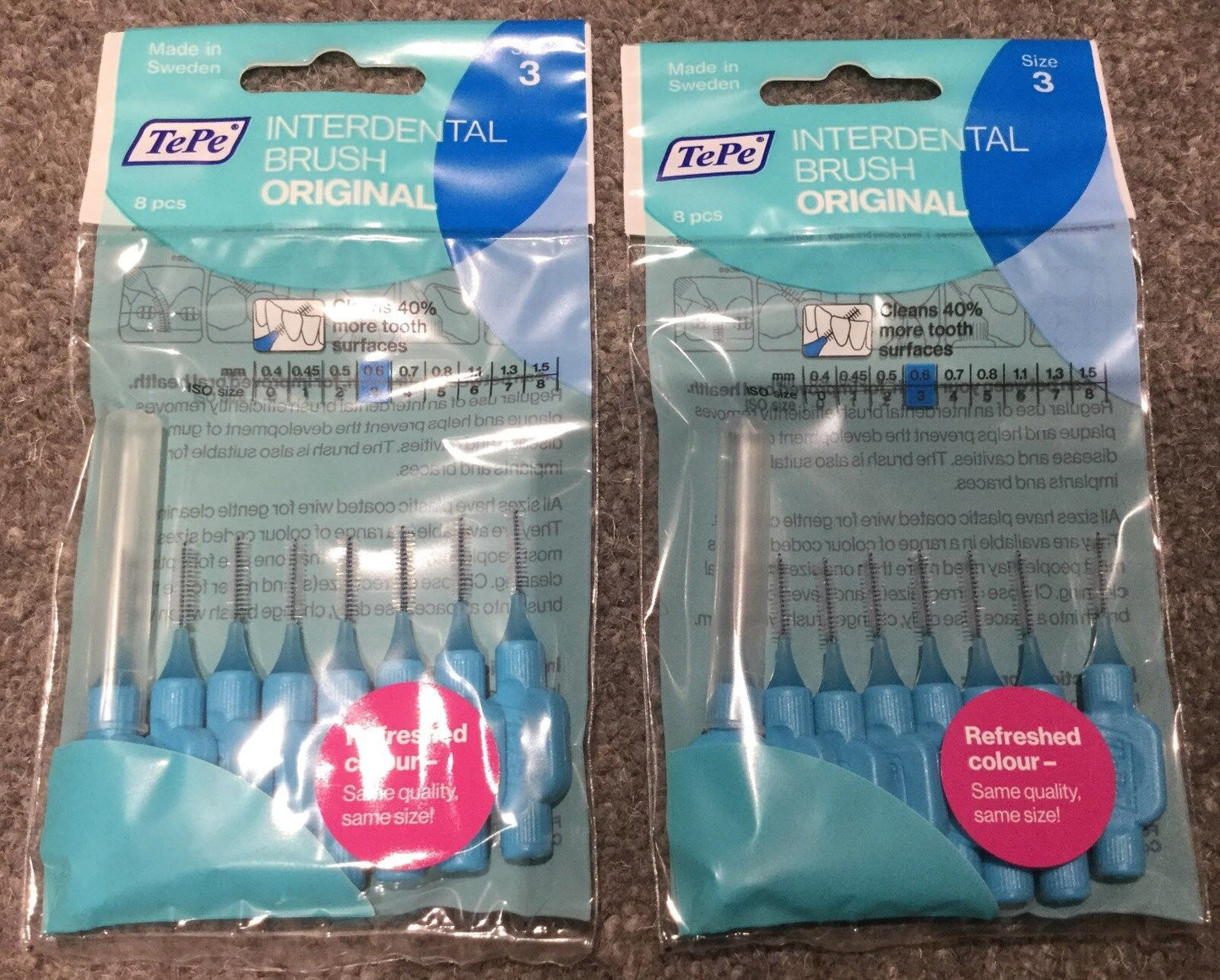 Tepe Interdental Brushes choose your size 2 packs of 8 in this sale