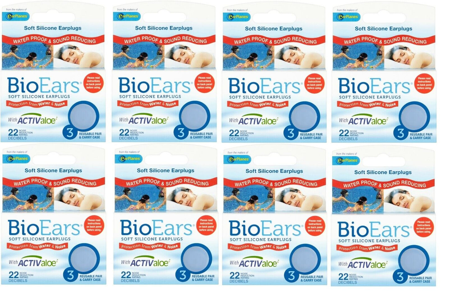BioEars Soft Silicone Earplugs x 10 Packs