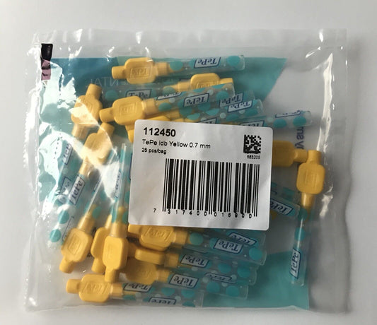 Tepe Interdental Brushes YELLOW Size 4  x 2 Packs of 25