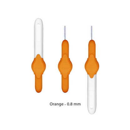 Stoddard Icon Optim Interdentals 8's - 2 Packs of 8 Interdental Brushes Size 1 Orange