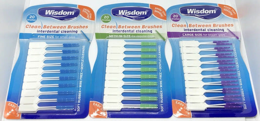 Stocking Filler 3 Packs - Wisdom Clean Between 20 Interdental Brushes