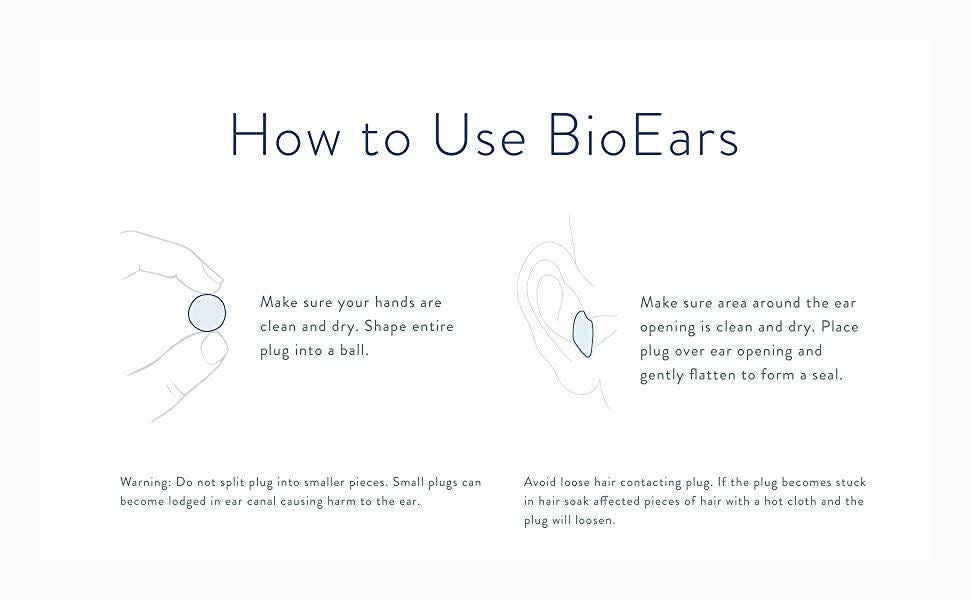 BioEars Soft Silicone Earplugs x 10 Packs