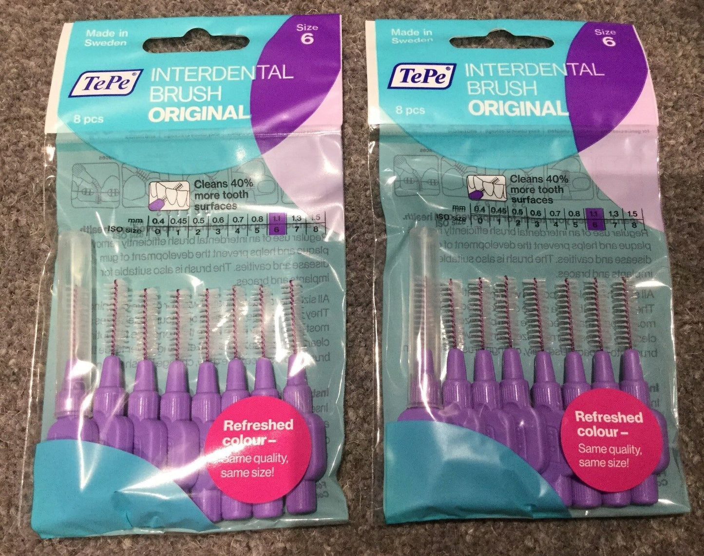 Tepe Interdental Brushes choose your size 2 packs of 8 in this sale