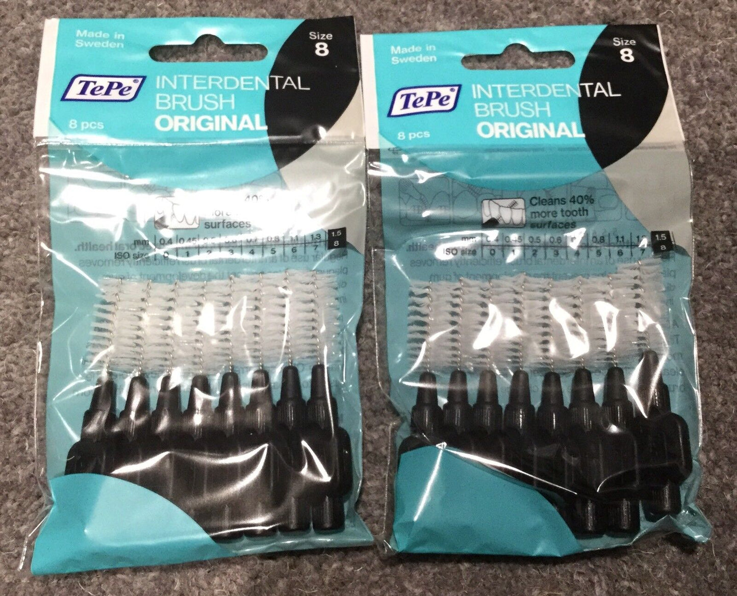 Tepe Interdental Brushes BLACK Size 8  x 4 Packs