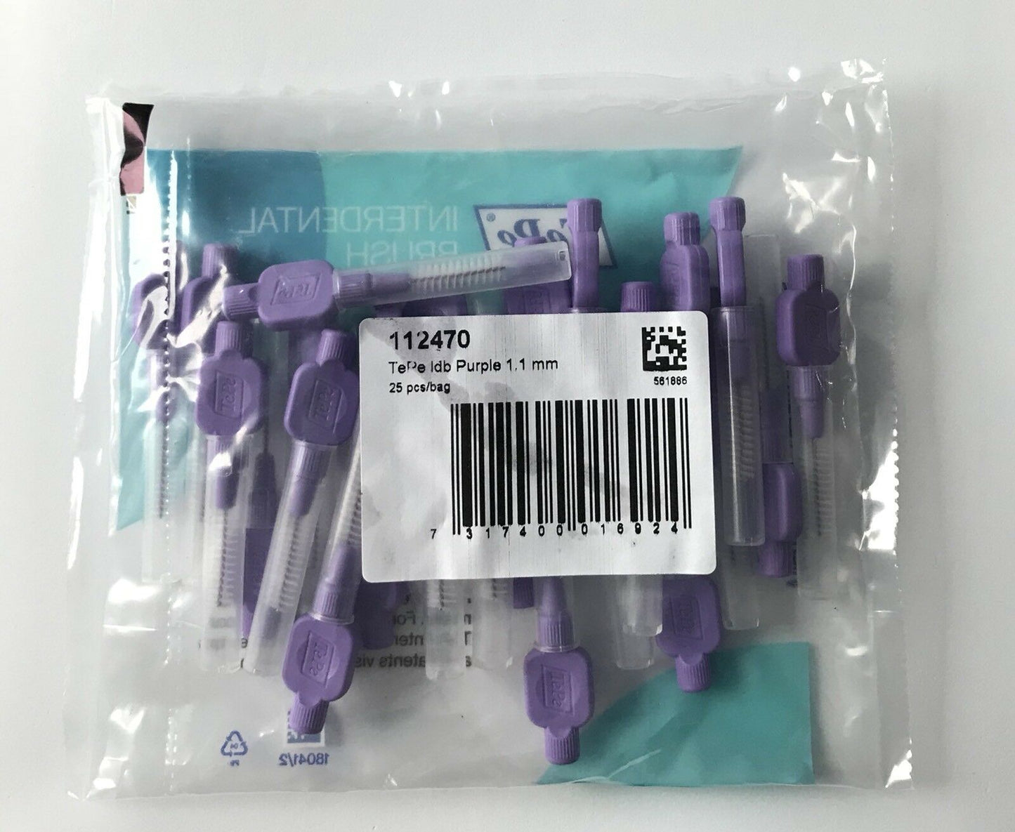 Tepe Interdental Brushes PURPLE Size 6  x 2 Packs of 25