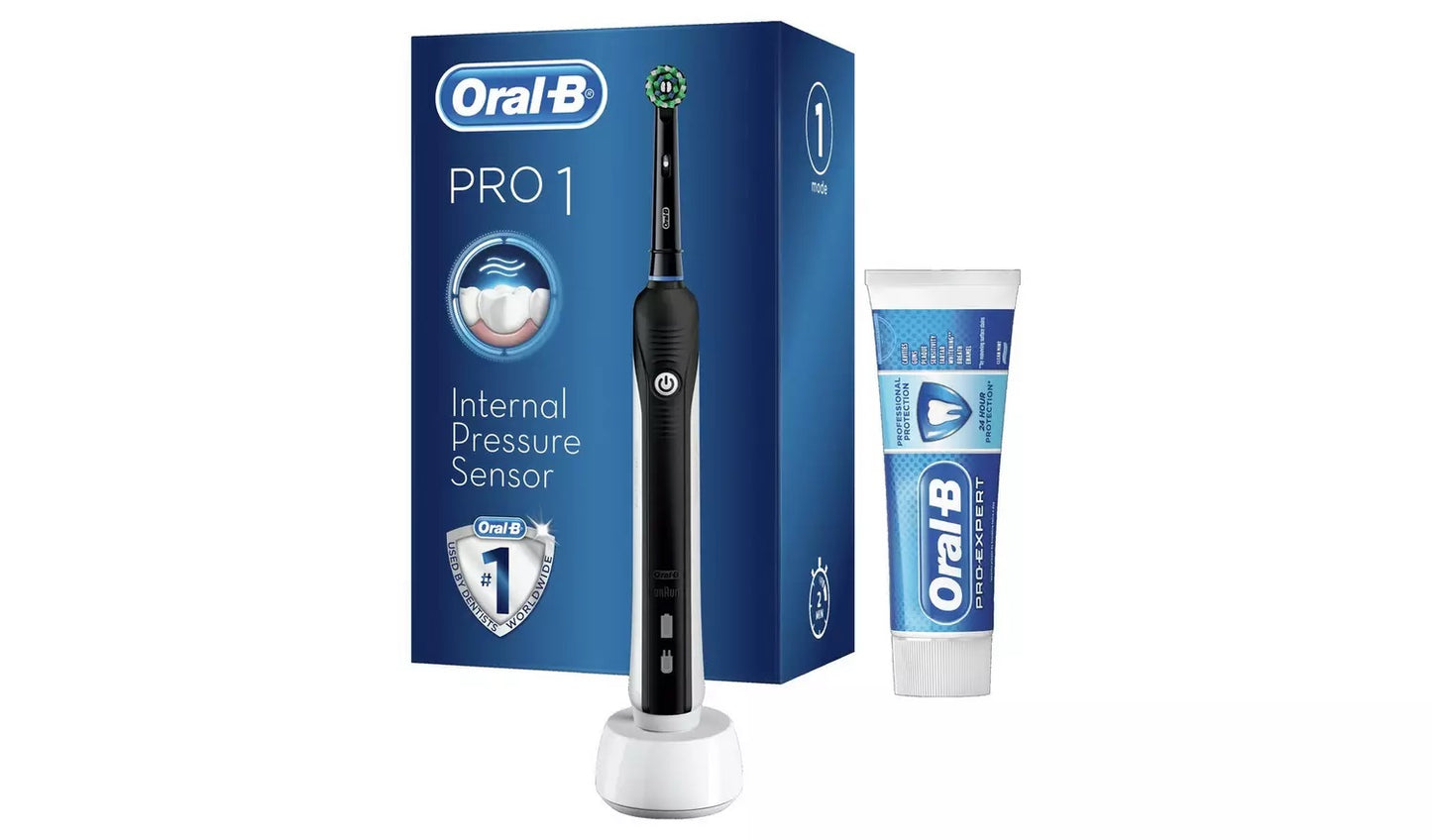 Oral-B Pro1 650 Rechargeable Electric Toothbrush Cross action